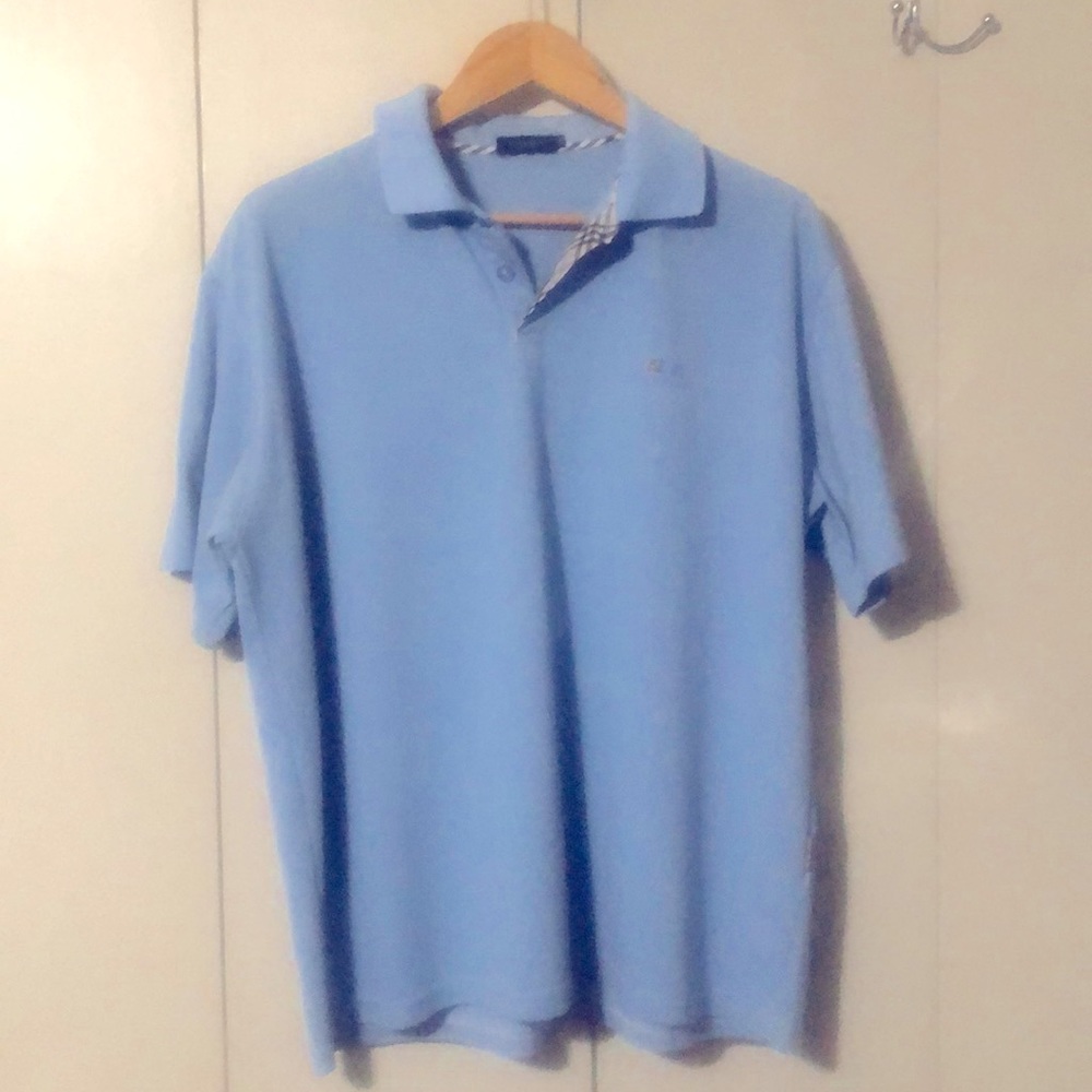 Burberry Light Blue Polo, XXL  Nova trim pre owned